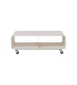 Stolik kawowy LOUNGE 90 x 30 cm beżowa na kołach