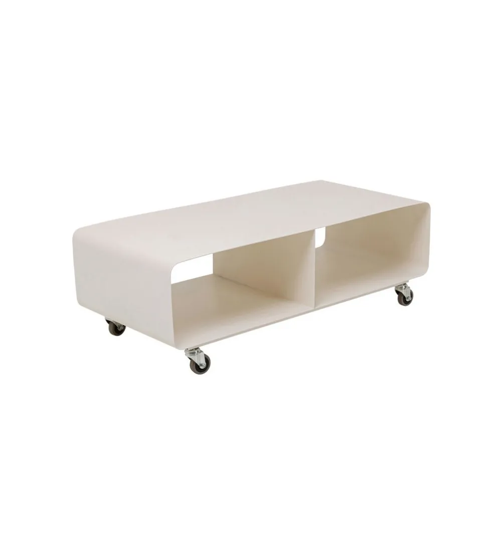 Stolik kawowy LOUNGE 90 x 30 cm beżowa na kołach