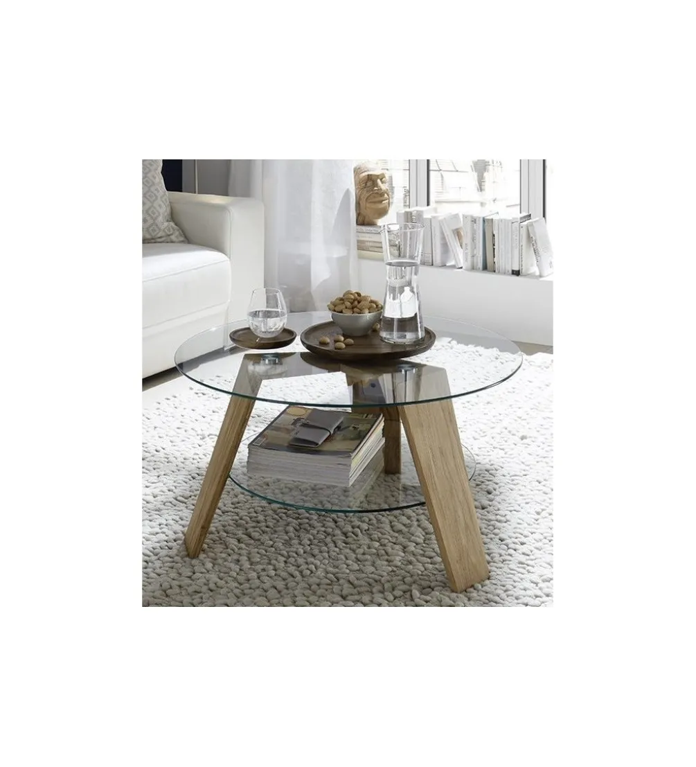 Stolik kawowy LUBLIN 75 cm dąb