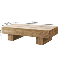 Stolik kawowy LUCCA 120 cm drewno akacja