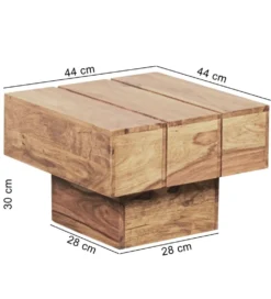Stolik kawowy LUCCA 44 cm drewno akacja