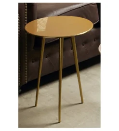 Stolik kawowy Luma 40 cm musztardowy