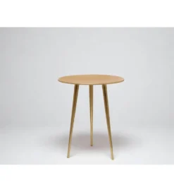 Stolik kawowy Luma 40 cm musztardowy