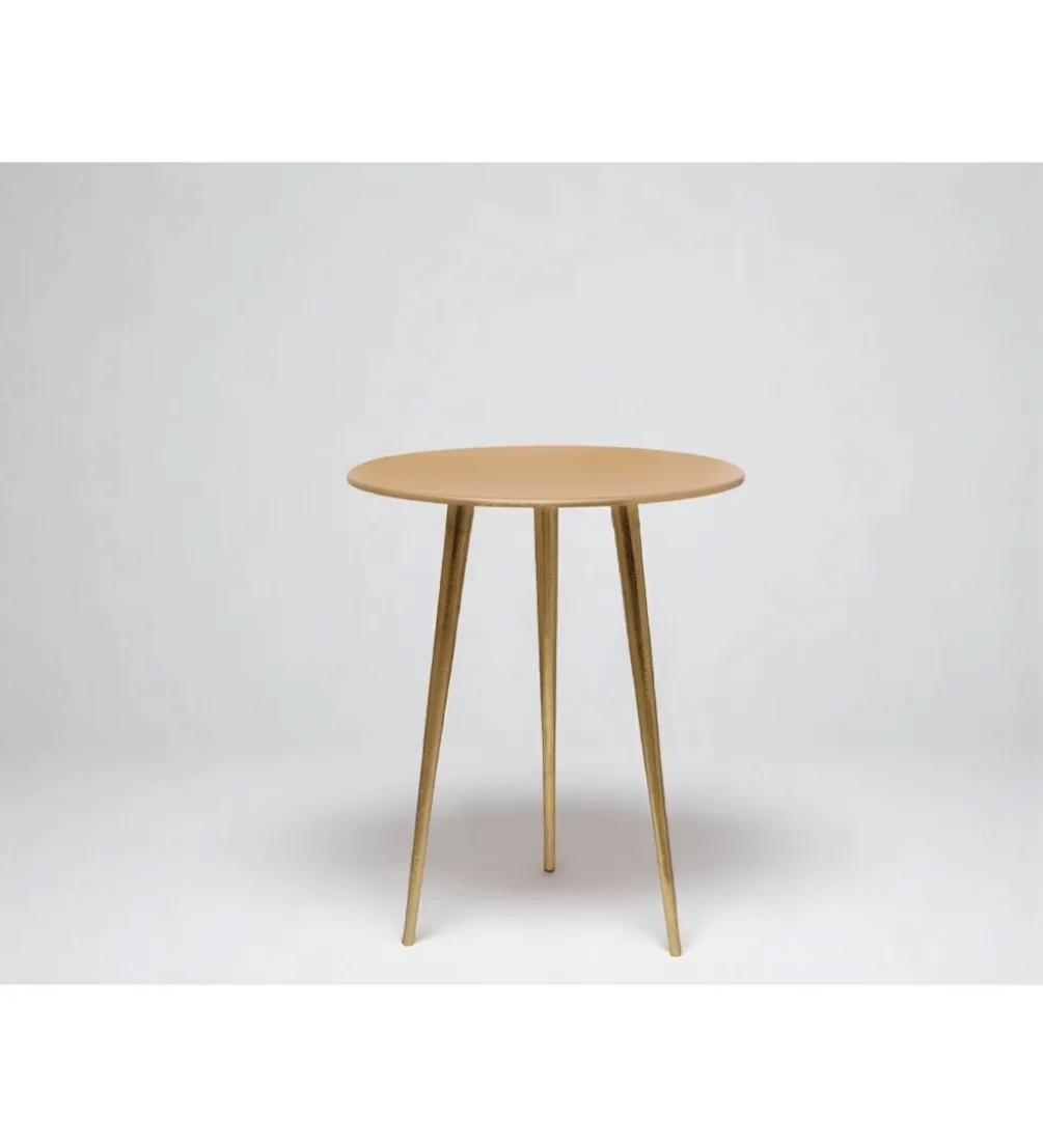 Stolik kawowy Luma 40 cm musztardowy