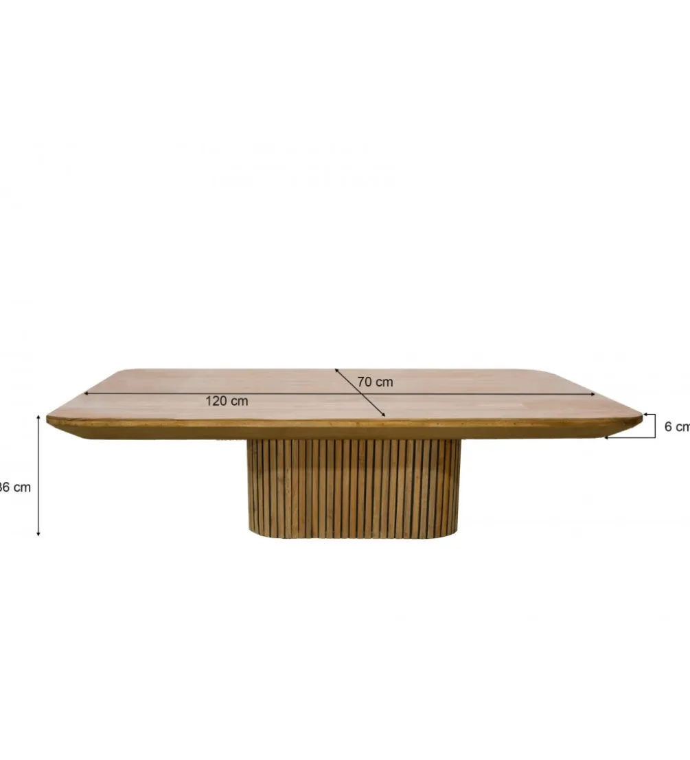 Stolik kawowy LUSAN 120 cm drewno teak