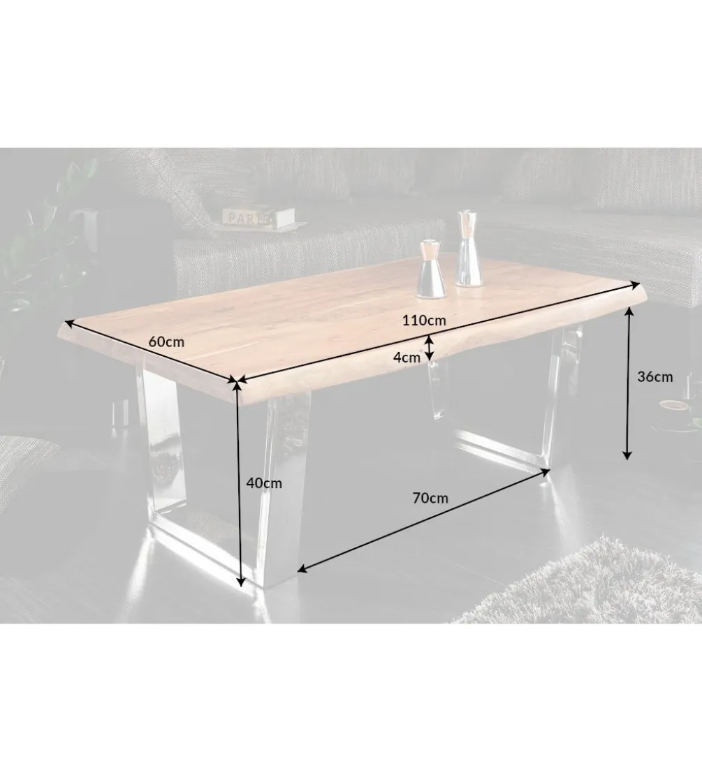 Stolik kawowy Maamut 110 cm drewno akacja honey