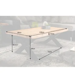 Stolik kawowy Maamut X 110 cm drewno Akacja honey