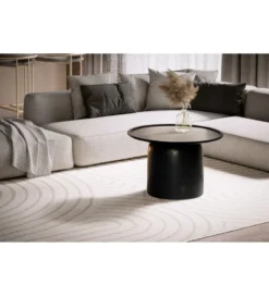 Stolik kawowy MARIBOR 60 cm drewno mango czarny