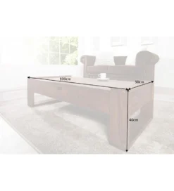 Stolik kawowy Markant 100 cm drewno Sheesham