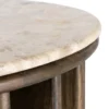 Stolik kawowy MARMOLON 90 cm drewno mango marmur