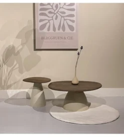 Stolik kawowy MARONI 50 cm drewno mango brąz