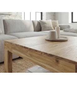 Stolik kawowy MASHARIK 60 cm drewno akacja