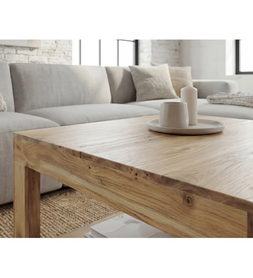 Stolik kawowy MASHARIK 60 cm drewno akacja