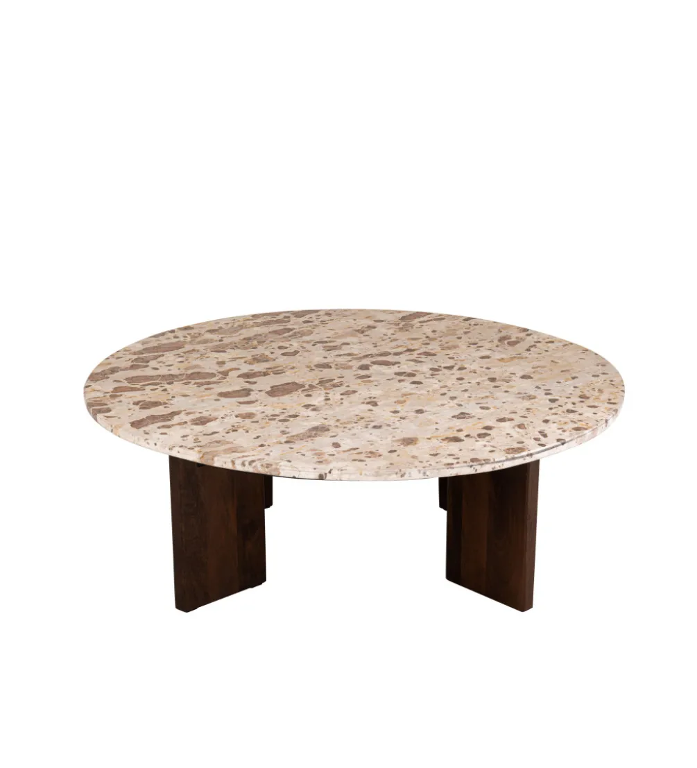 Stolik kawowy MATHILDE 90 cm w optyce marmuru