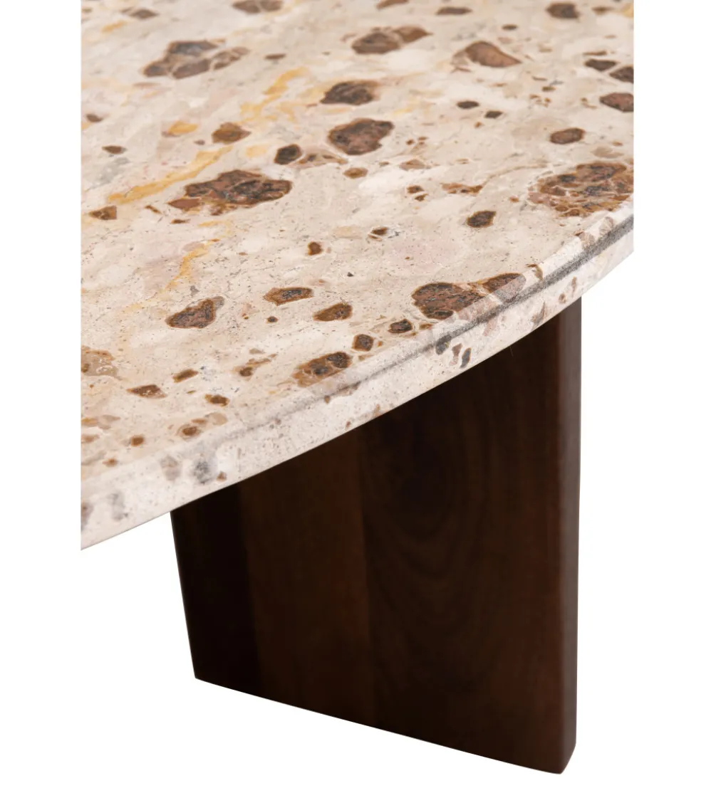 Stolik kawowy MATHILDE 90 cm w optyce marmuru