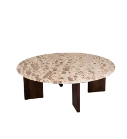 Stolik kawowy MATHILDE 90 cm w optyce marmuru