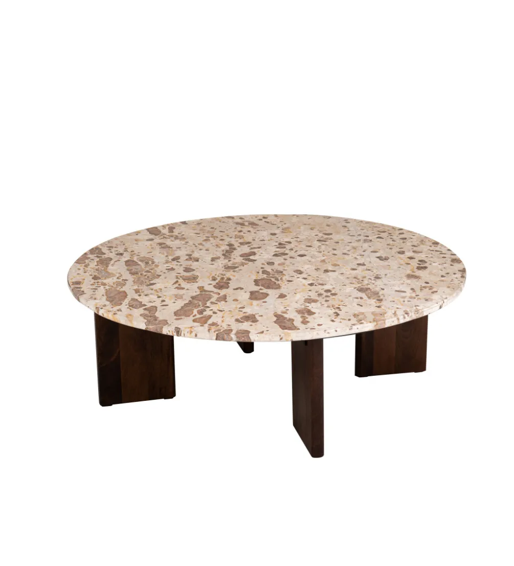 Stolik kawowy MATHILDE 90 cm w optyce marmuru