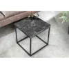 Stolik kawowy MENSA 40 cm w optyce marmuru antracytowy