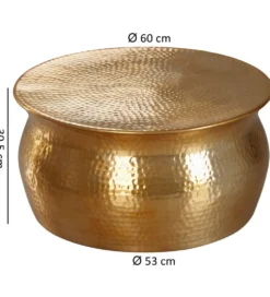 Stolik kawowy MILROY 60 cm złoty