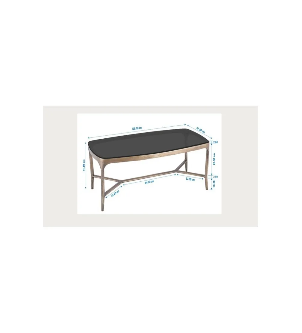 Stolik kawowy MISTRAL 128 cm szklany