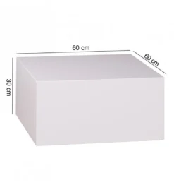 Stolik kawowy MONOBLOC 60 cm biały