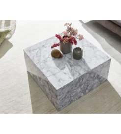 Stolik kawowy MONOBLOC 60 cm w optyce szarego marmuru
