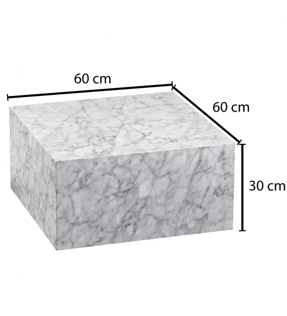 Stolik kawowy MONOBLOC 60 cm w optyce szarego marmuru