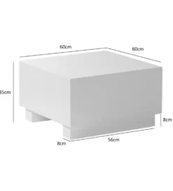 Stolik kawowy MONOBLOC II 60 cm biały