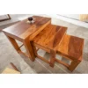 Stolik kawowy MONSOON SET 3 drewno Sheesham