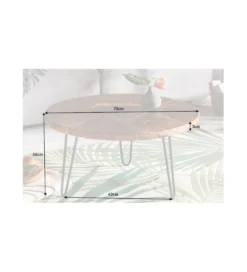 Stolik kawowy Mosaik 70 cm drewno Teak