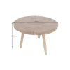 Stolik kawowy MOSAIK 60 cm naturalny teak