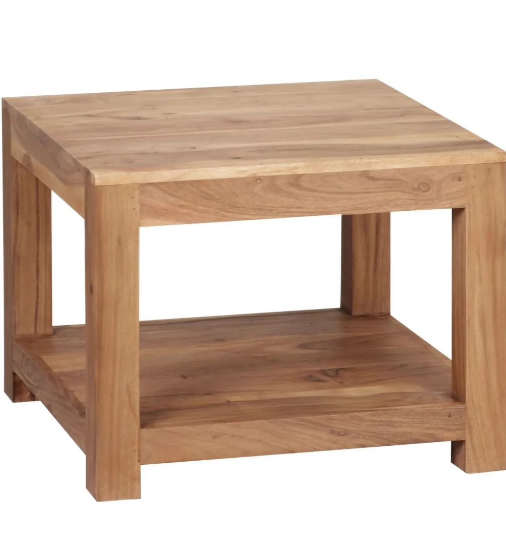 Stolik kawowy MUMBAI 60 cm drewno akacja
