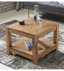 Stolik kawowy MUMBAI 60 cm drewno akacja