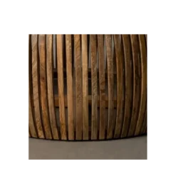 Stolik kawowy MURPI 75 cm drewno mango rattan
