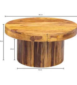 Stolik kawowy NADOR 60 cm drewno sheesham