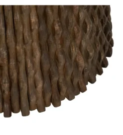 Stolik kawowy NIZAMES 80 cm drewno mango marmur