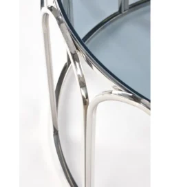 Stolik kawowy OLIVIA 80 cm srebrny
