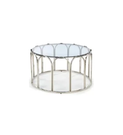 Stolik kawowy OLIVIA 80 cm srebrny