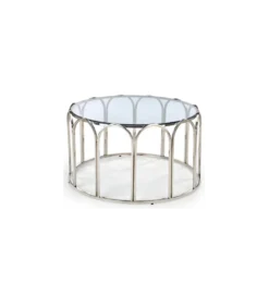 Stolik kawowy OLIVIA 80 cm srebrny