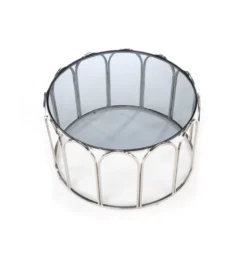 Stolik kawowy OLIVIA 80 cm srebrny