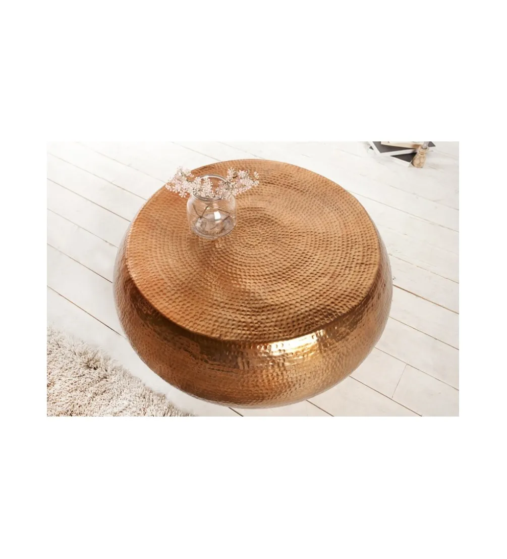 Stolik kawowy Orient 80 cm miedziany