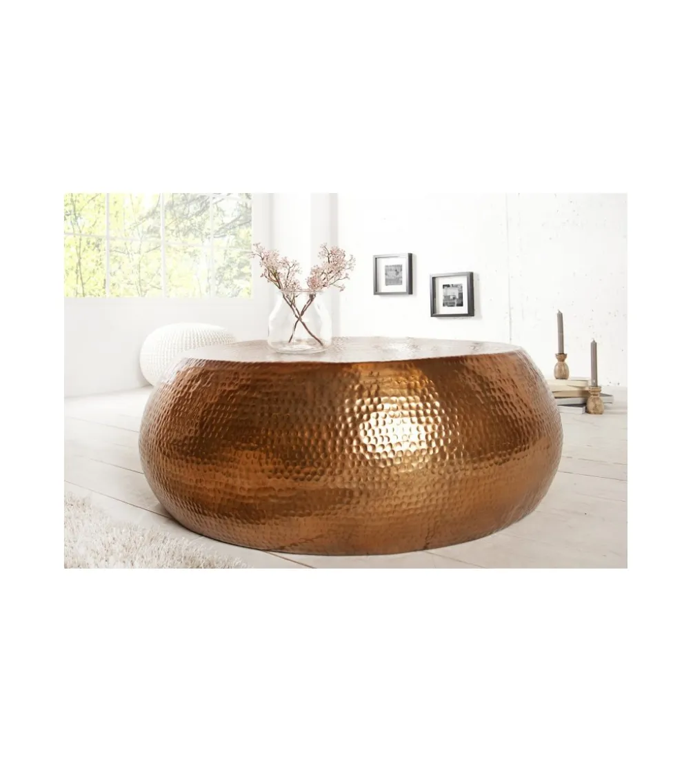 Stolik kawowy Orient 80 cm miedziany