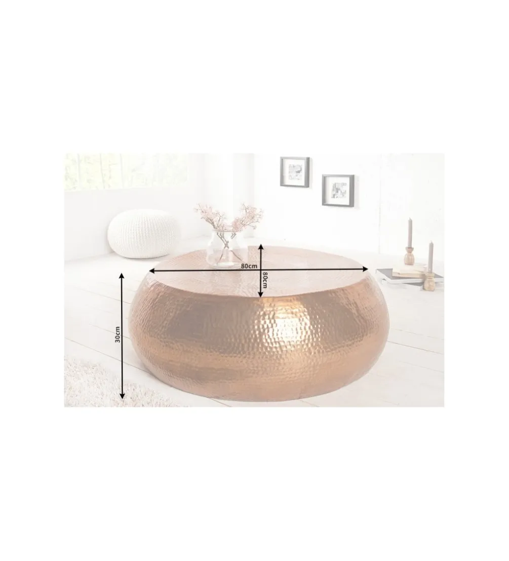 Stolik kawowy Orient 80 cm miedziany