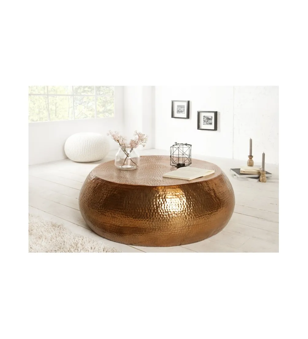 Stolik kawowy Orient 80 cm miedziany