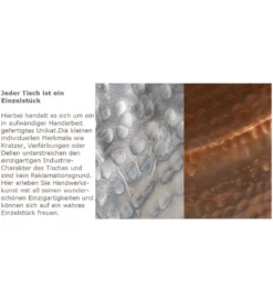 Stolik kawowy Orient 80 cm miedziany