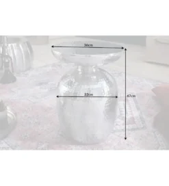 Stolik Kawowy Orient 36 Cm W Kolorze srebrnym