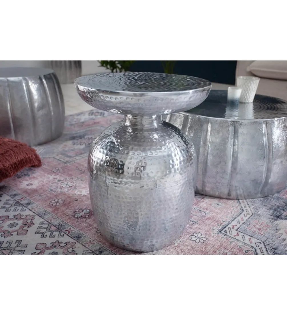 Stolik Kawowy Orient 36 Cm W Kolorze srebrnym