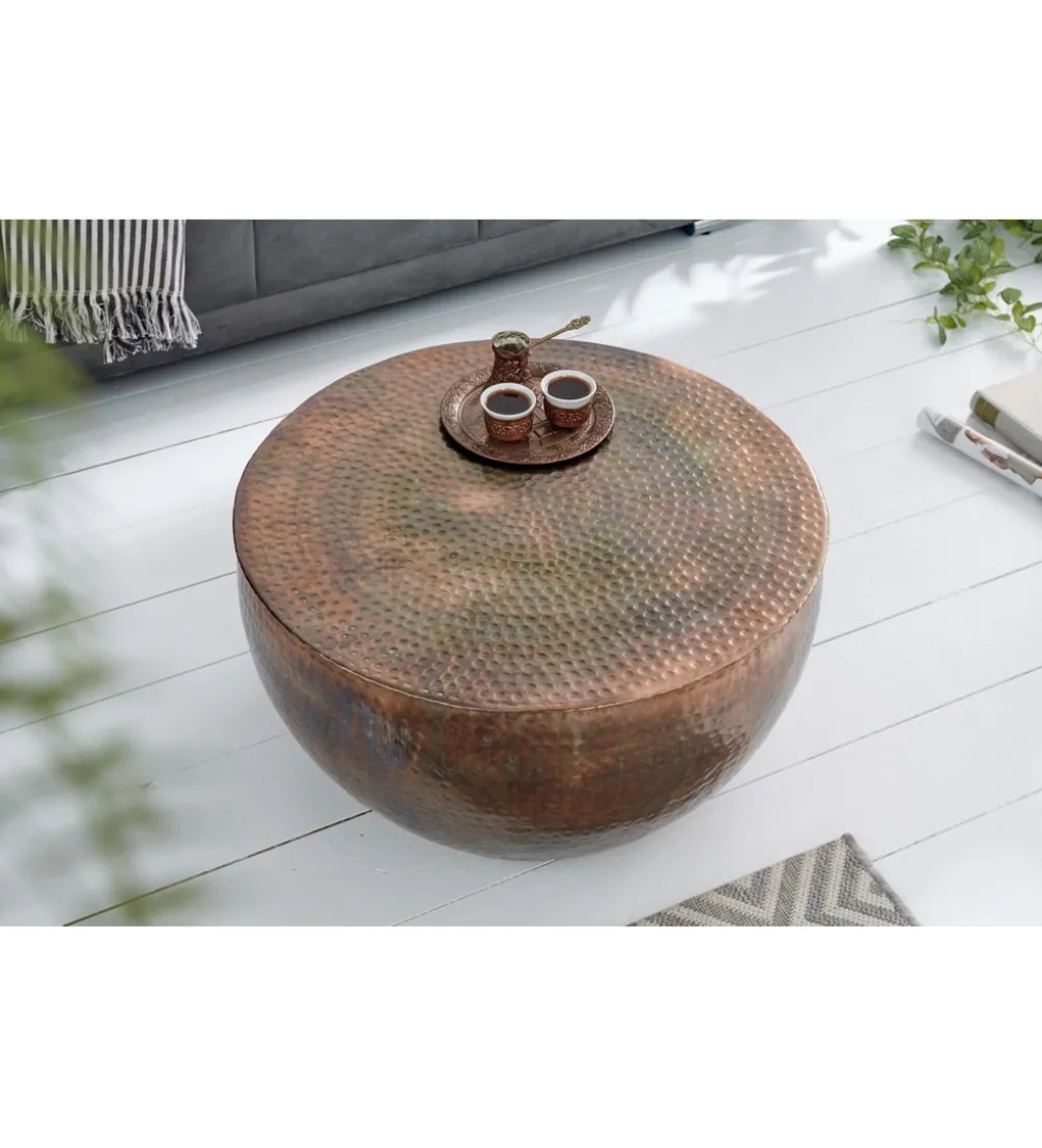 Stolik kawowy Orient II 60 cm antyczna miedź