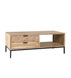 Stolik kawowy OSSLO 120 cm drewno akacja