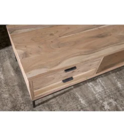 Stolik kawowy OSSLO 120 cm drewno akacja